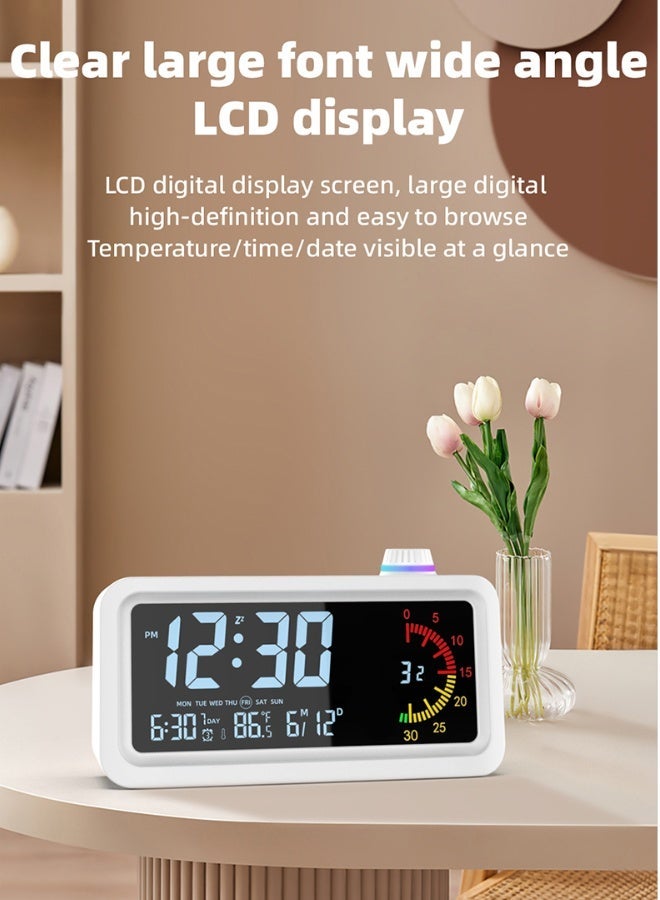 Visual Alarm Clock Timer for Kids Boys Girls with 4-Color Countdown Timer, LCD Display, Temperature Date, Silent Operation, 3 Alarms, Snooze, Type-C Charging for Birthday And Gift，Studying/Office/Sleeping/Cooking - Image 4